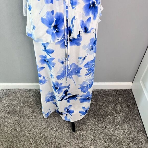 Sz M Falconeri 100% Silk Floral Maxi Wrap Dress $330 MSRP - Picture 11 of 14